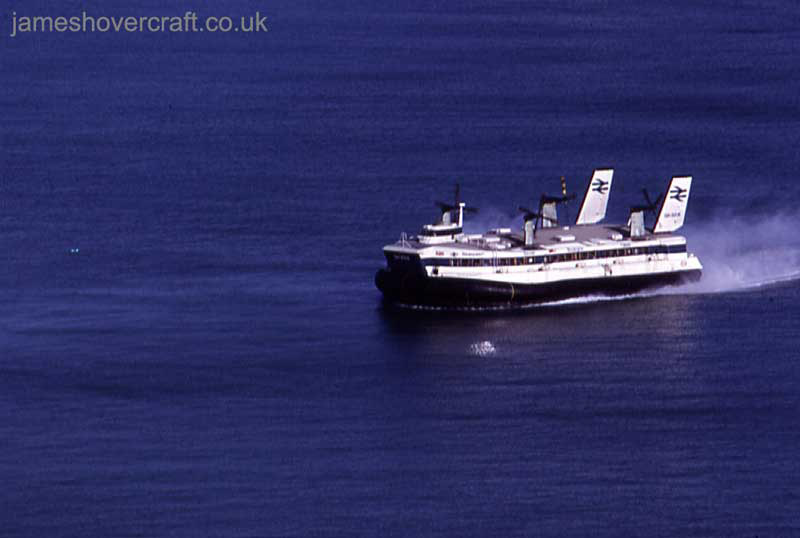 Dover Eastern Docks hoverport - Hovercraft arriving (credit: Paul Stevens).